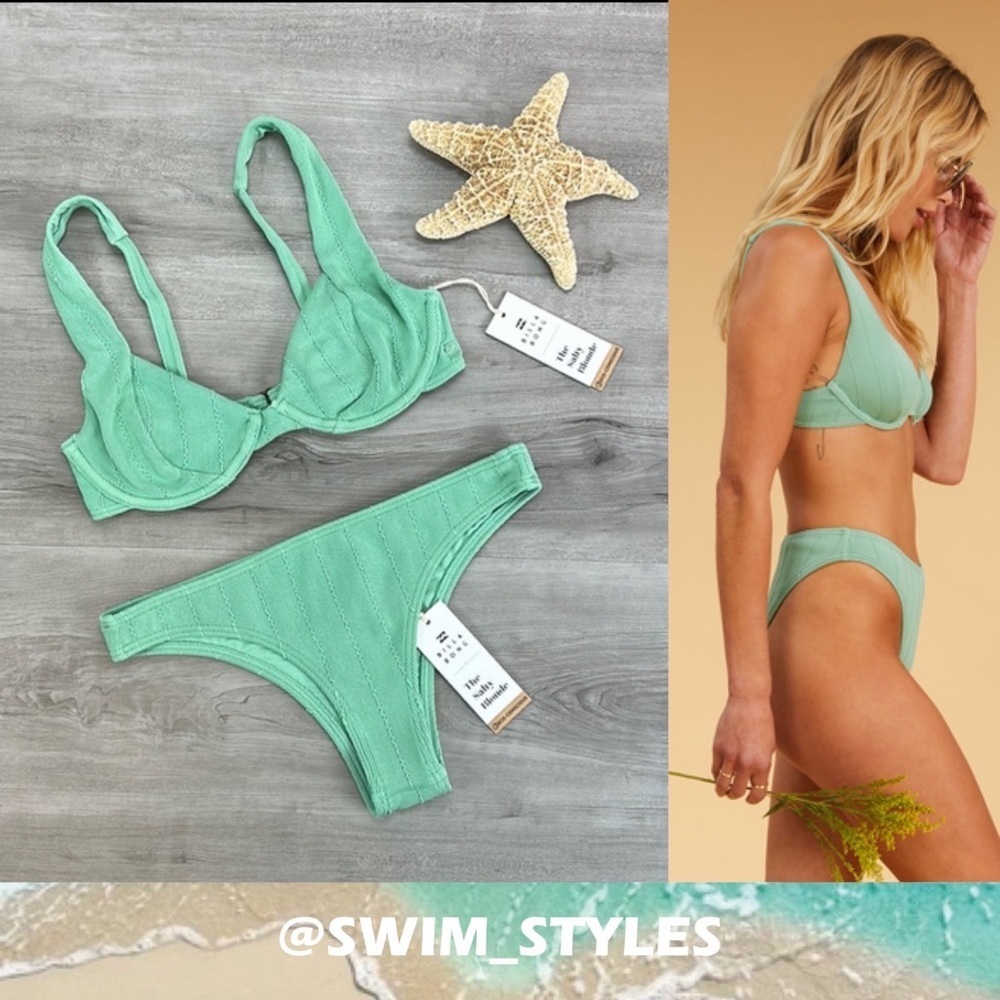 ☀️BILLABONG☀️ Salty Blonde Sunset Rib Emma Underwire SUNSET RIB ISLA BIKINI set